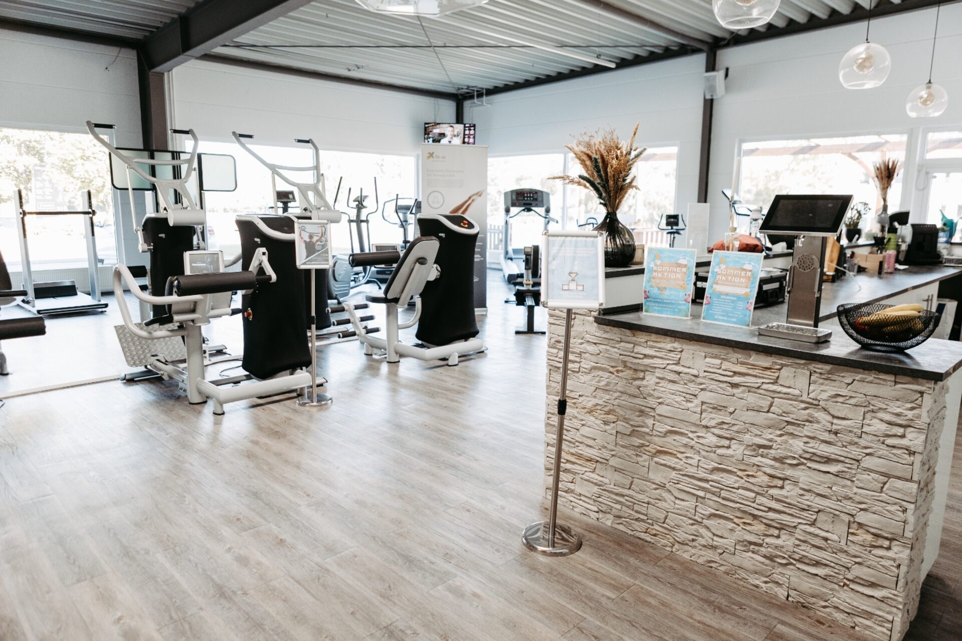 Empfangsbereich im GYM-Fitnessclub Espenhain